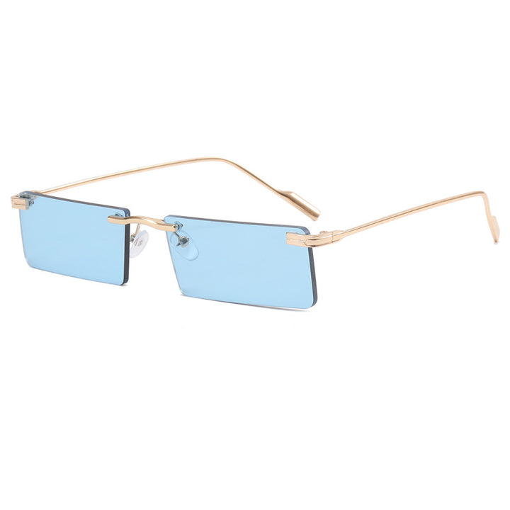 Damen Modische Rechteck-Sonnenbrille mit elegantem Metallrahmen Karnz