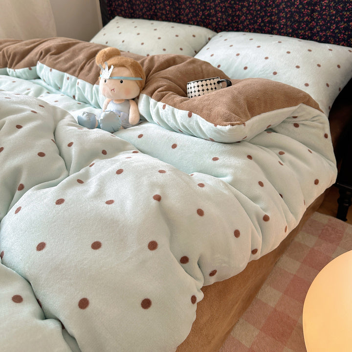 Kinderplüsch Wendebettwäsche Teddy Patchwork Komforter Bettset