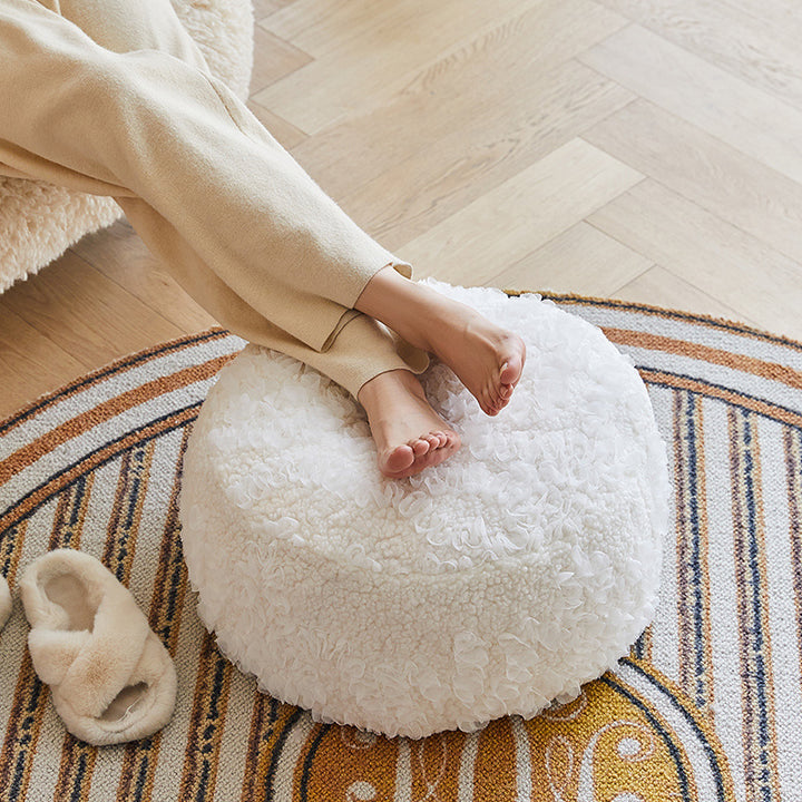 Runde Meditationssitzkissen mit EPP-Perlenfüllung und abnehmbarem Bezug