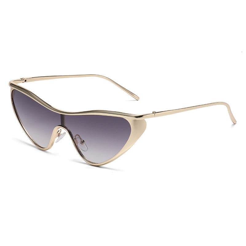 Damen futuristische Oversized-Sonnenbrille mit markantem Design Karnz