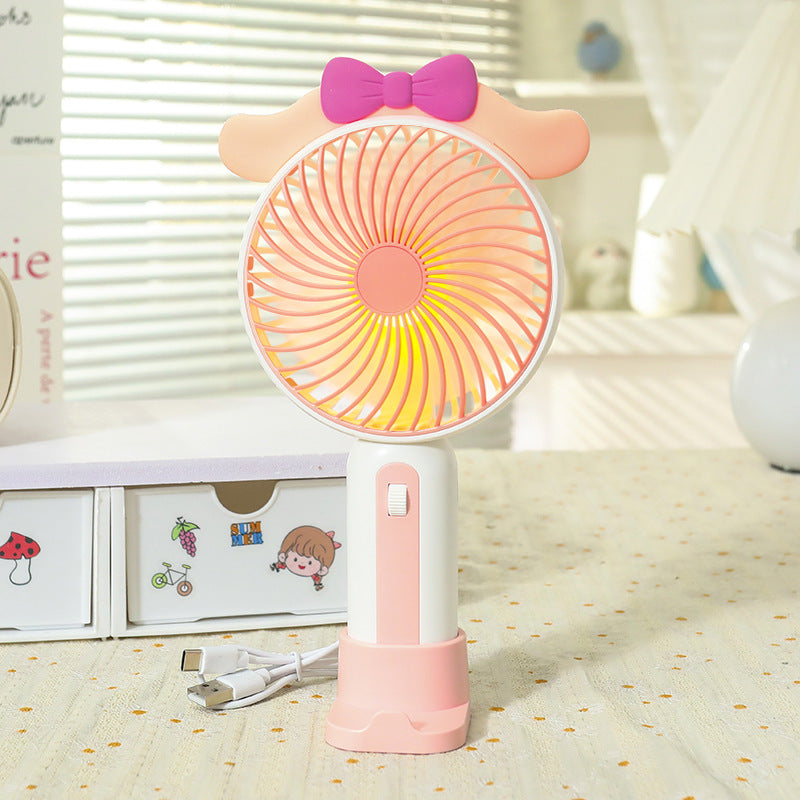 Damen Tragbarer Handventilator mit USB-Anschluss und LED-Beleuchtung Karnz