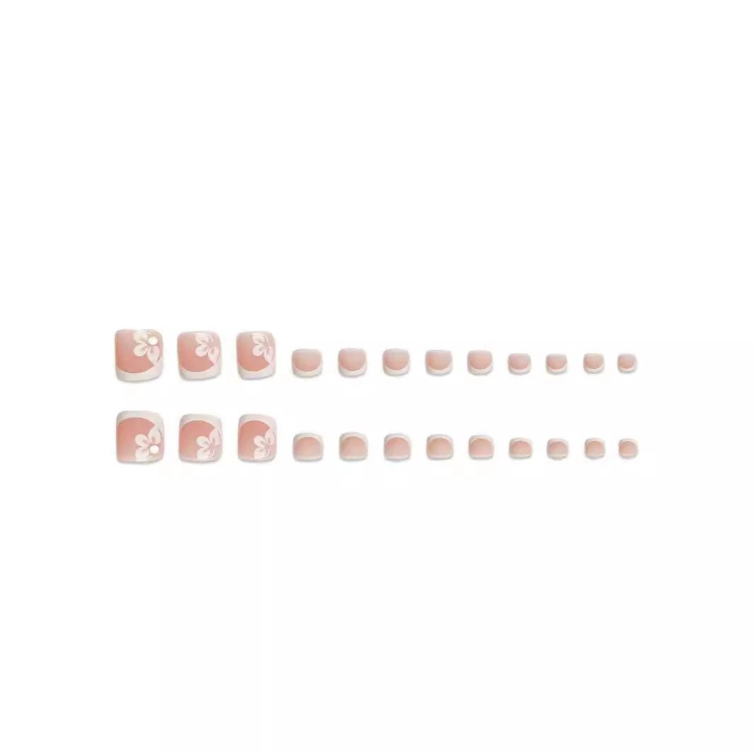 Elegantes French Tip Press-On Nagelkunstset Karnz