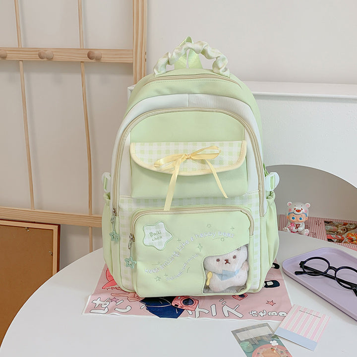 Verspielt gemusterter Schulrucksack Karnz