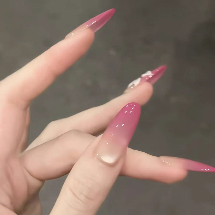 Premium Künstlerische Ombre Nagelverlängerungen Karnz