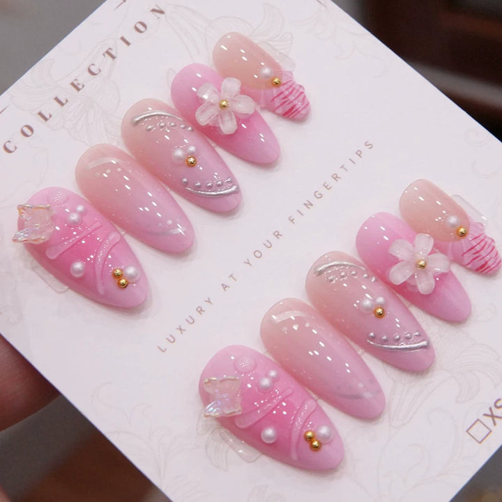 Luxuriöses dekoratives Press-On-Nagelset  1791254698