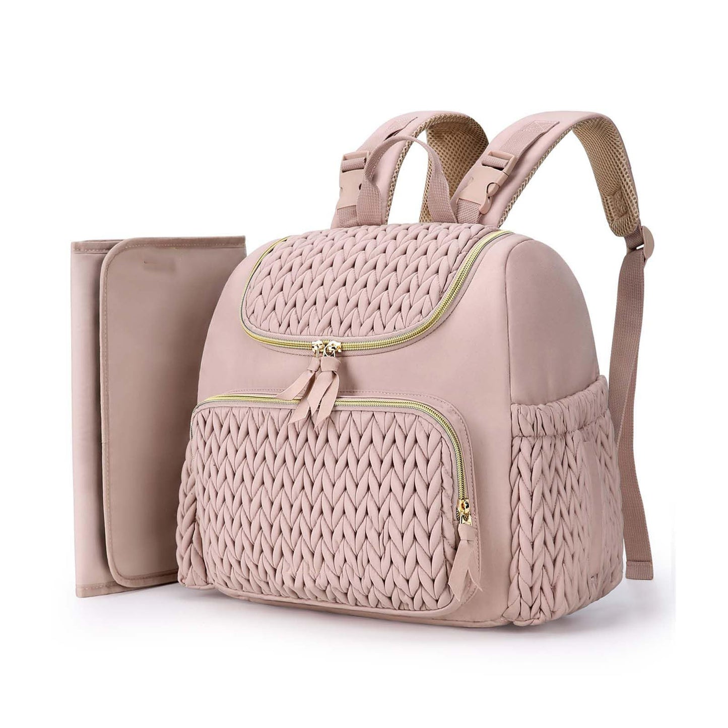 Damen Modischer Rucksack mit geflochtenem Design Karnz