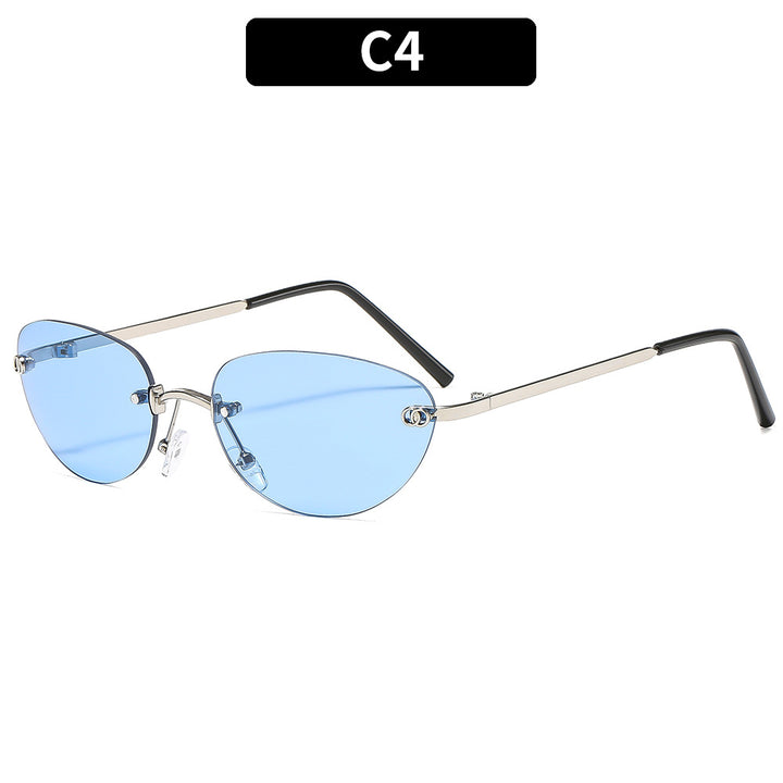 Elegante geometrische Katzenaugen-Sonnenbrille