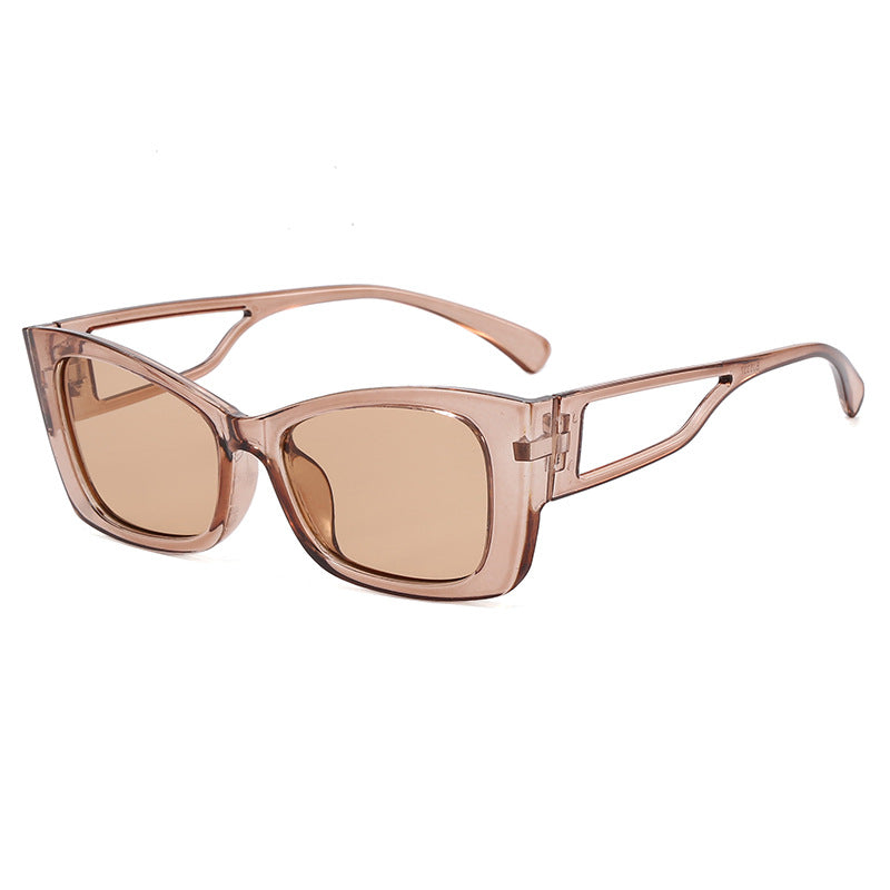 Damen trendige geometrische Sonnenbrille mit eckigem Rahmen Karnz