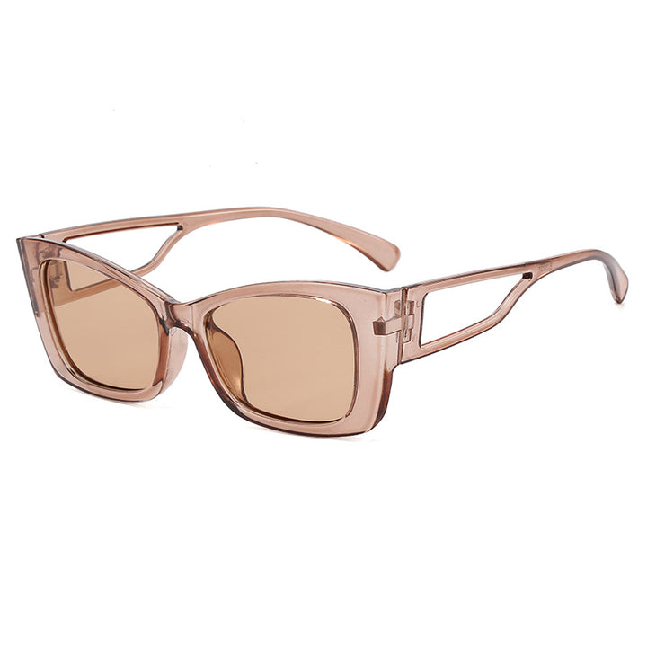Damen trendige geometrische Sonnenbrille mit eckigem Rahmen Karnz