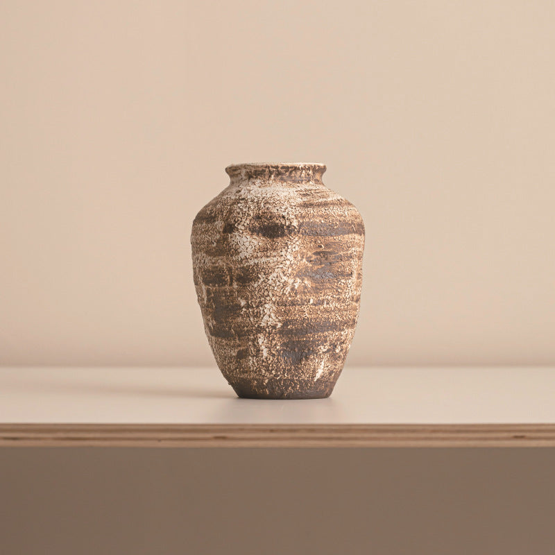 Rustikale strukturierte Keramik-Blumenvase