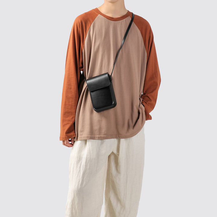 Kompakte Leder Crossbody Pouch Karnz