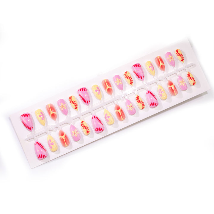 Floral Garden Press-On Nagel Set