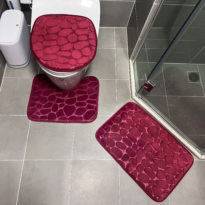 Steinmuster Badezimmermatten-Set