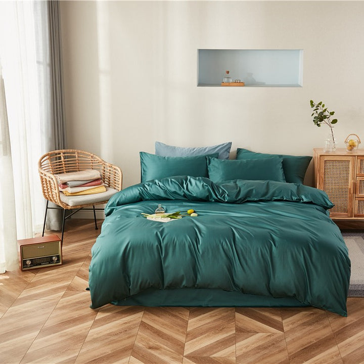Premium Satin-Feel Bettwäsche- und Kissenbezug-Set mit verstecktem Reißverschluss