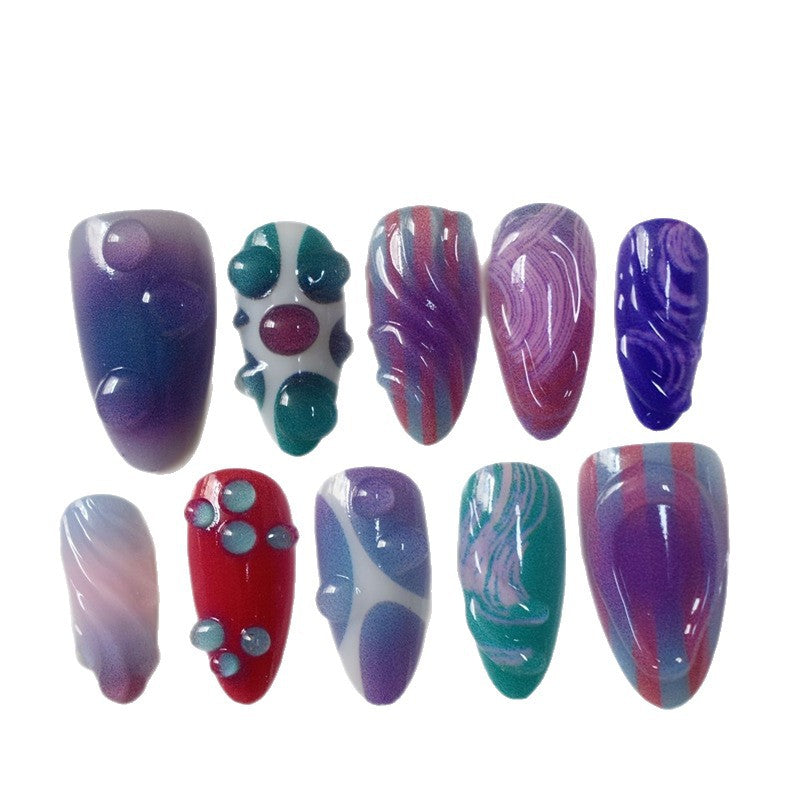 Künstlerisches Cartoon-Themen Press-On Nagelkunst Set Karnz