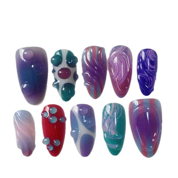 Künstlerisches Cartoon-Themen Press-On Nagelkunst Set Karnz