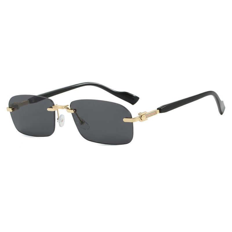 Damen Sonnenbrille mit elegantem Metallrahmen und stilvollen Holzdetails Karnz
