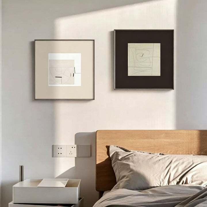 Abstrakte geometrische gerahmte Kunst