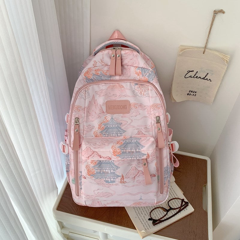 Stylische Illustrierte Rucksack Karnz