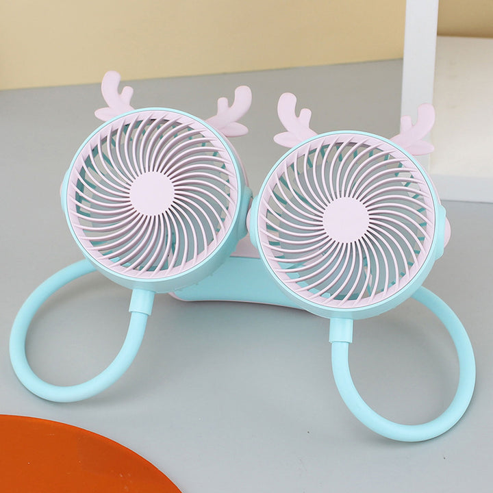 Unisex Tragbarer Doppelventilator Karnz