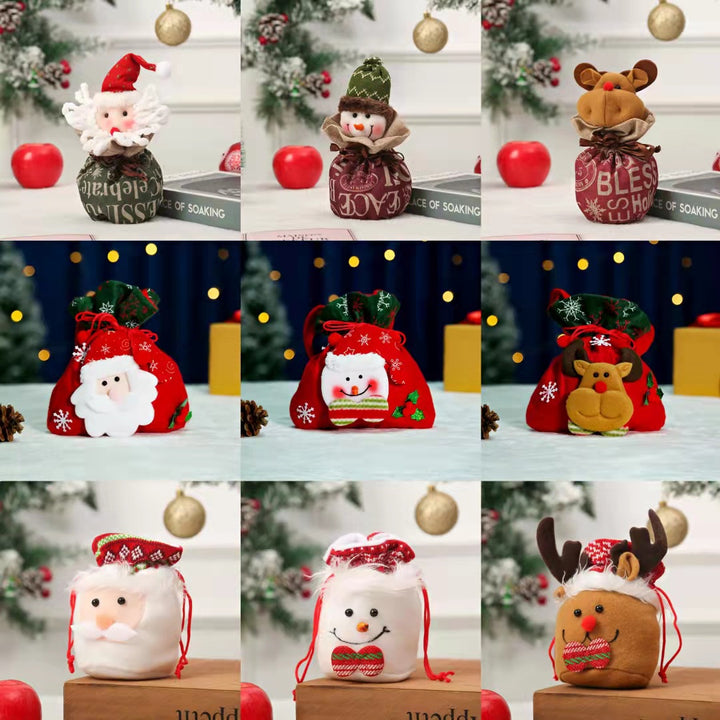 Niedlicher Weihnachtsgnom mit Geschenkesack Karnz