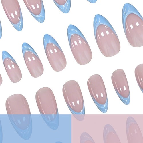 Elegante mandelförmige französische Nagelspitzen-Verstärkungen Karnz