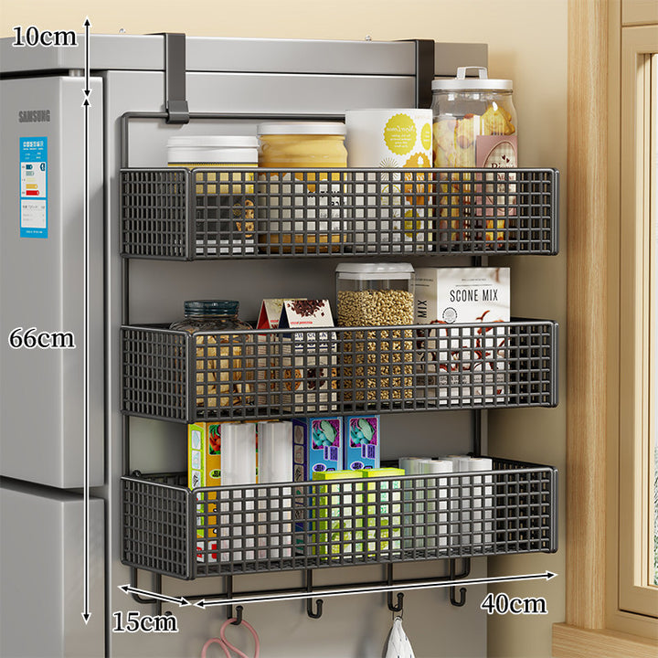 Über-Kühlschrank Doppel-Schicht Magnetische Drahtgeflecht Vorratsorganizer