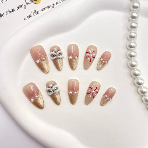 Künstlerisches glamouröses Press-On Nagelset