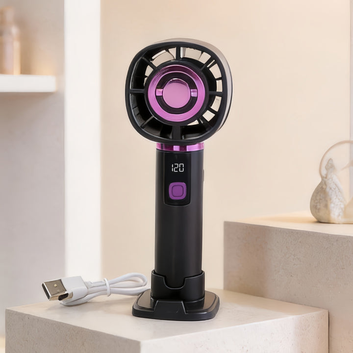 Damen Tragbarer Mini-Lüfter mit USB-Ladefunktion und stylischem Design Karnz