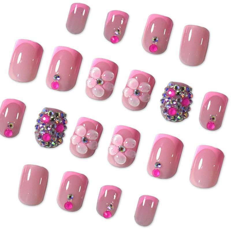 Dekorative 3D Blumen Druck-Nagelkunst Karnz