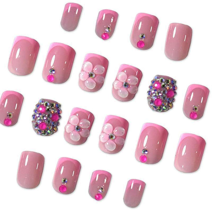 Dekorative 3D Blumen Druck-Nagelkunst Karnz