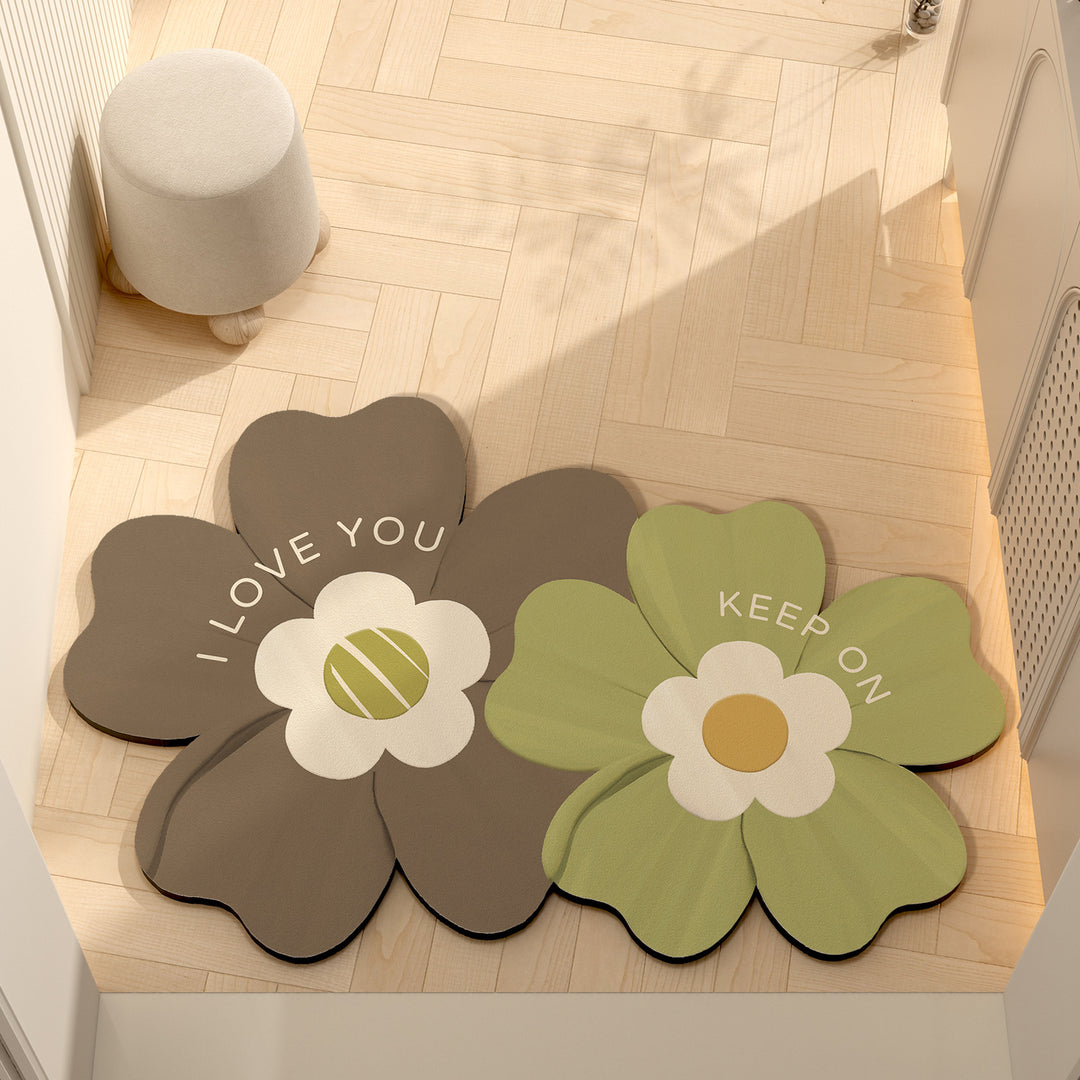 Verspielt Florales Motiv Memory Foam Badematte