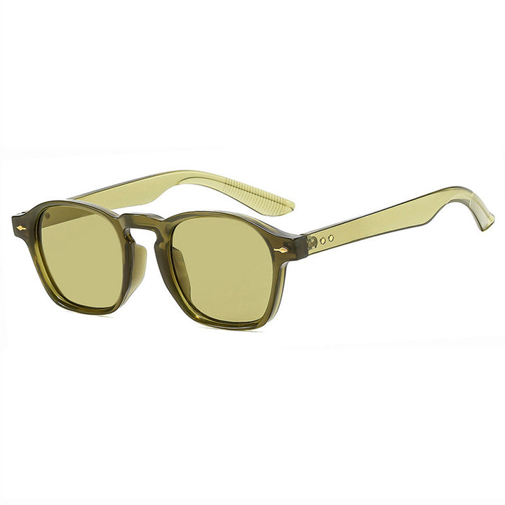 Damen modische rechteckige Brille mit transparentem Rahmen Karnz