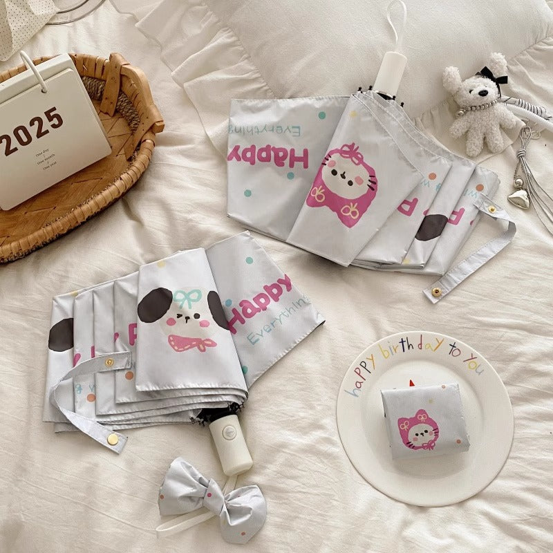 Damen Faltregenschirm mit kreativem Cartoon-Design Karnz
