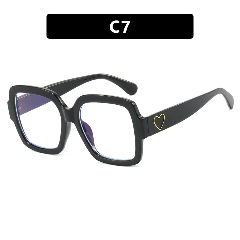 Damen quadratische Sonnenbrille mit modischem Herzakzent Karnz