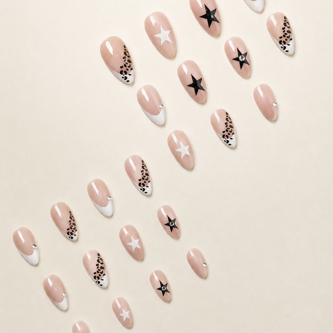 Künstlerisches Stiletto Druck-Ziegel Nageldesign