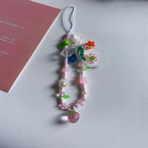 Florale Charme Perlen Telefonband Karnz
