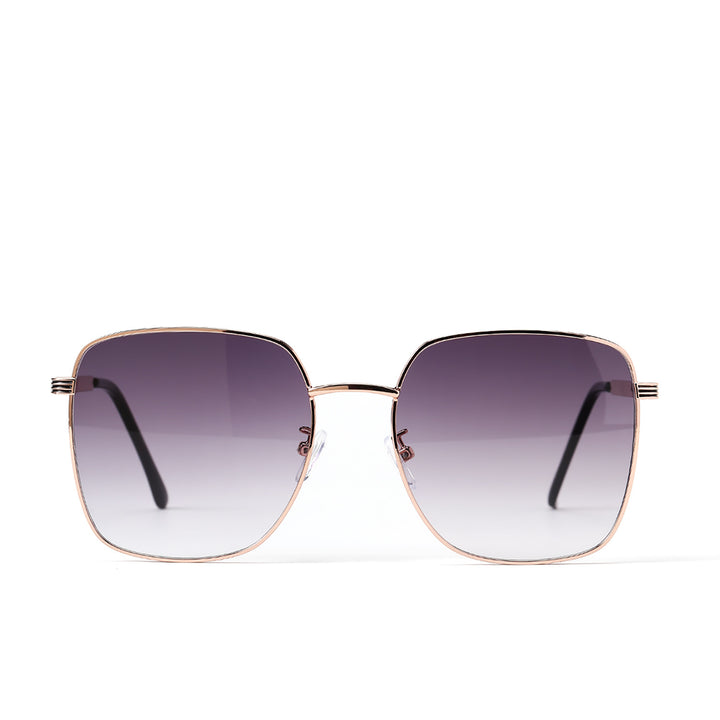 Damen quadratische Sonnenbrille mit elegantem Metallrahmen und verspiegelten Gläsern Karnz