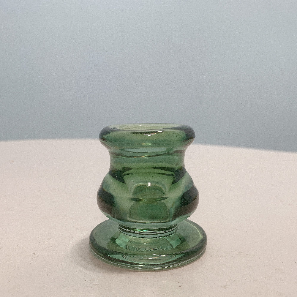 Glass Taper Kerzenhalter mit gebogenem schwerem Fuß Karnz