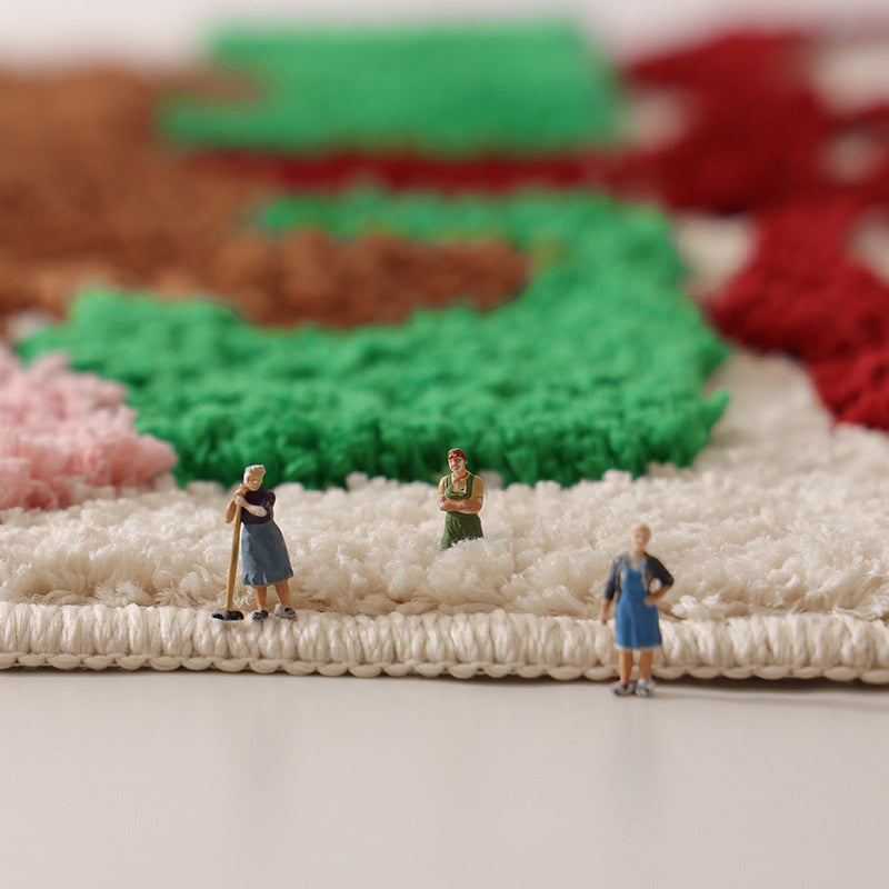 Geformte Hochflor-Badematte mit Geschenk-Bärenmotiv und rutschfester Rückseite