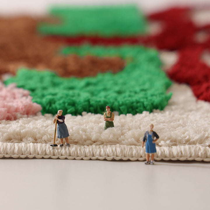 Geformte Hochflor-Badematte mit Geschenk-Bärenmotiv und rutschfester Rückseite