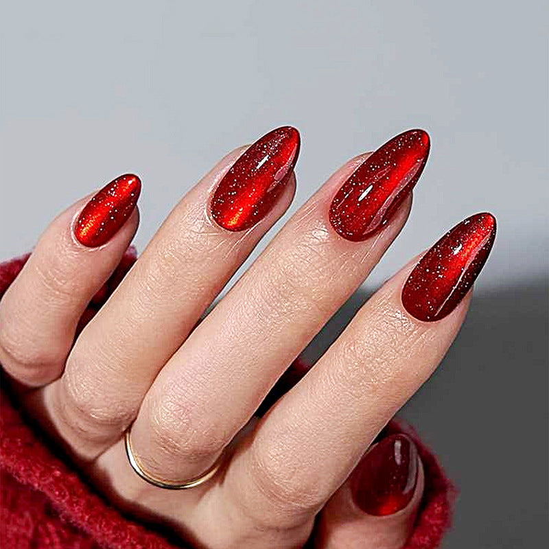 Glänzendes Gel Press-On Nagelset Karnz