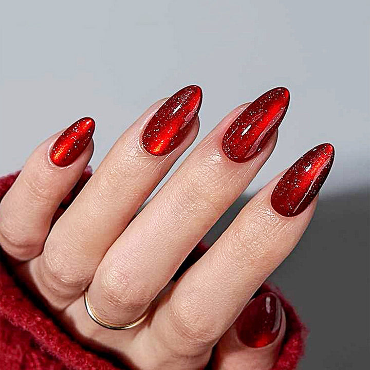 Glänzendes Gel Press-On Nagelset Karnz