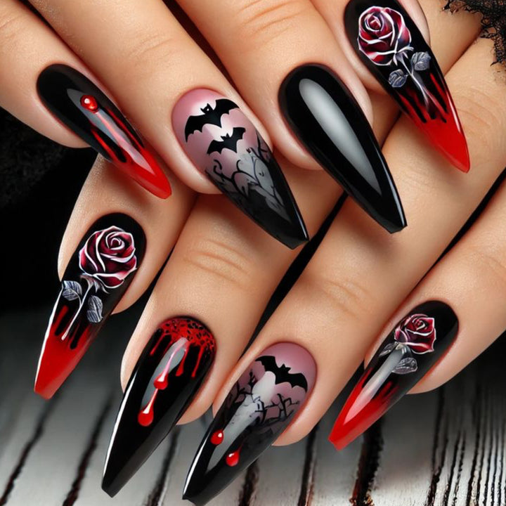 Gothic-Themen Stiletto Nail Art Extensions Karnz