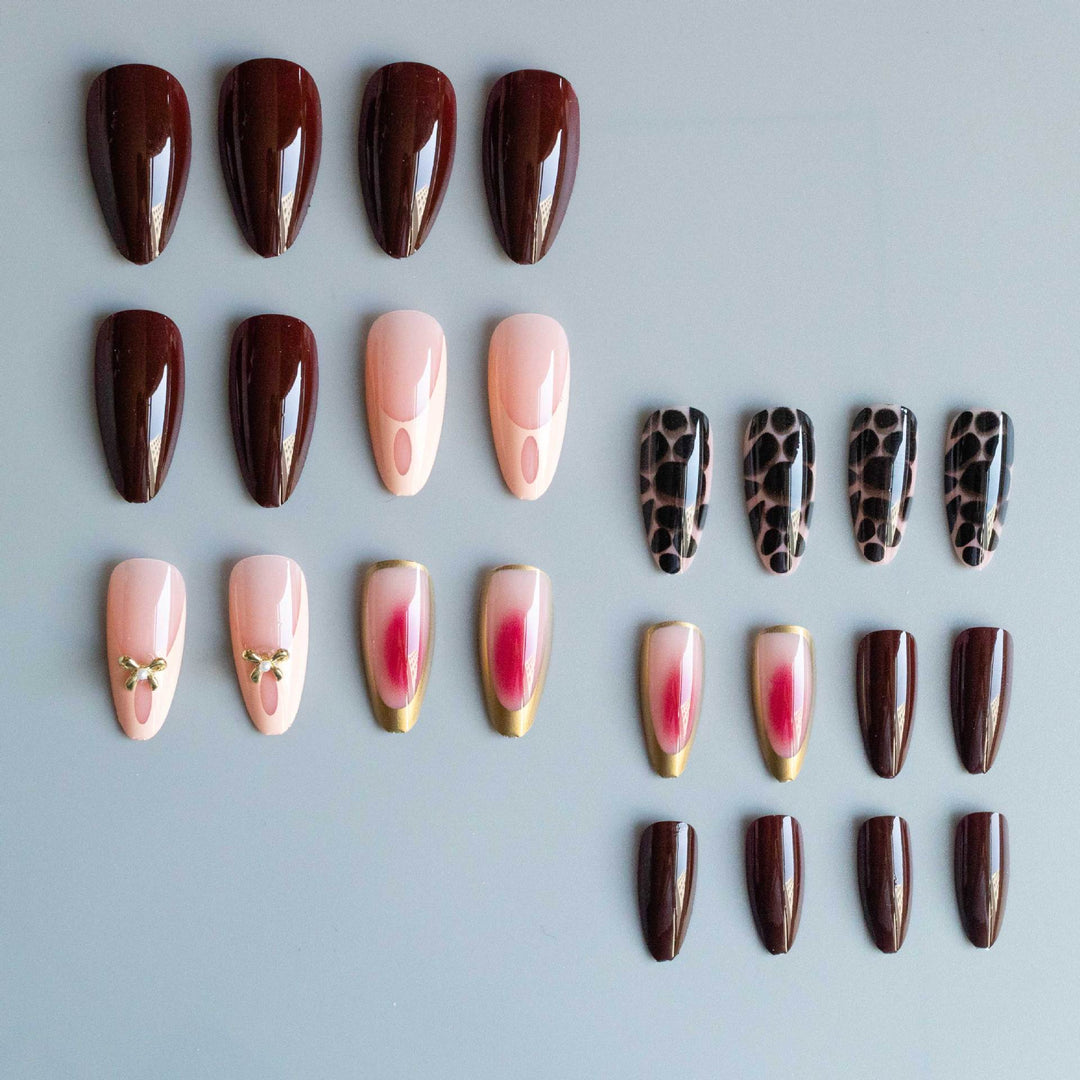 Elegantes Künstlerisches Acrylnageldesign-Set