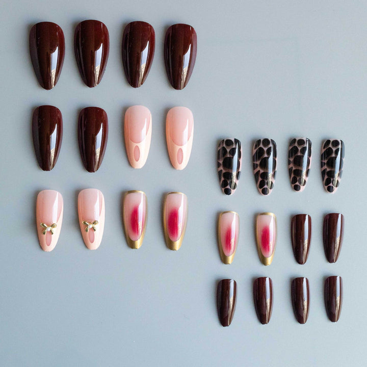 Elegantes Künstlerisches Acrylnageldesign-Set