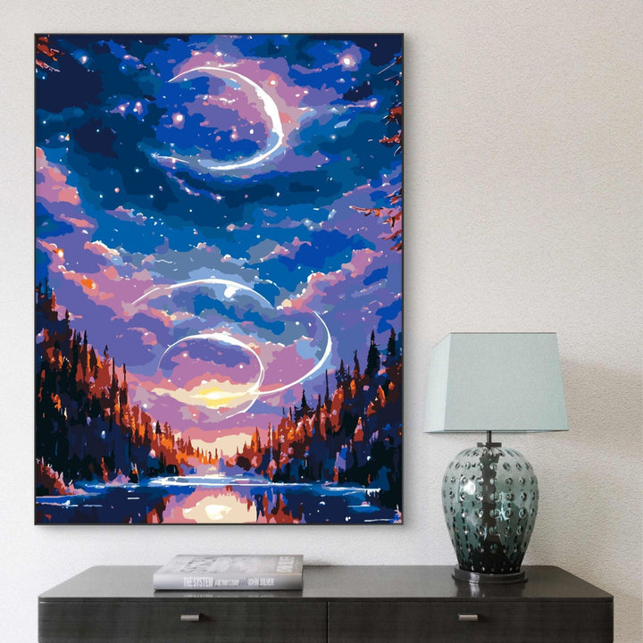 Träumerische himmlische Landschaft Leinwand Kunst Karnz
