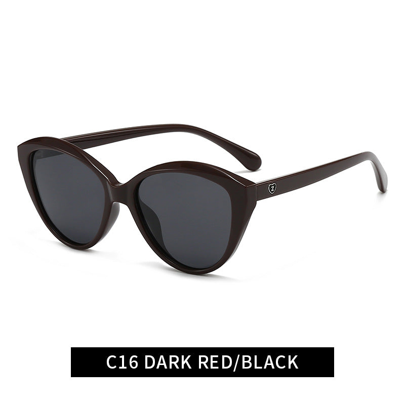 Damen Cat-Eye Sonnenbrille mit modischem und robustem Rahmen Karnz
