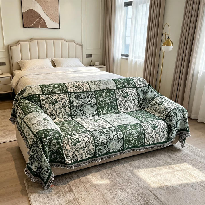 Elegante Patchwork Sofadecke
