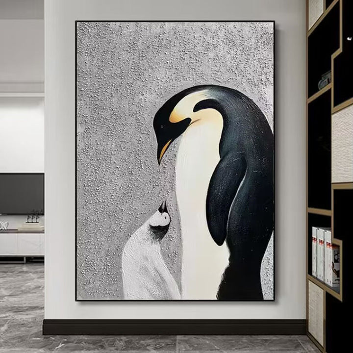 Künstlerische Pinguin-Leinwandkunst